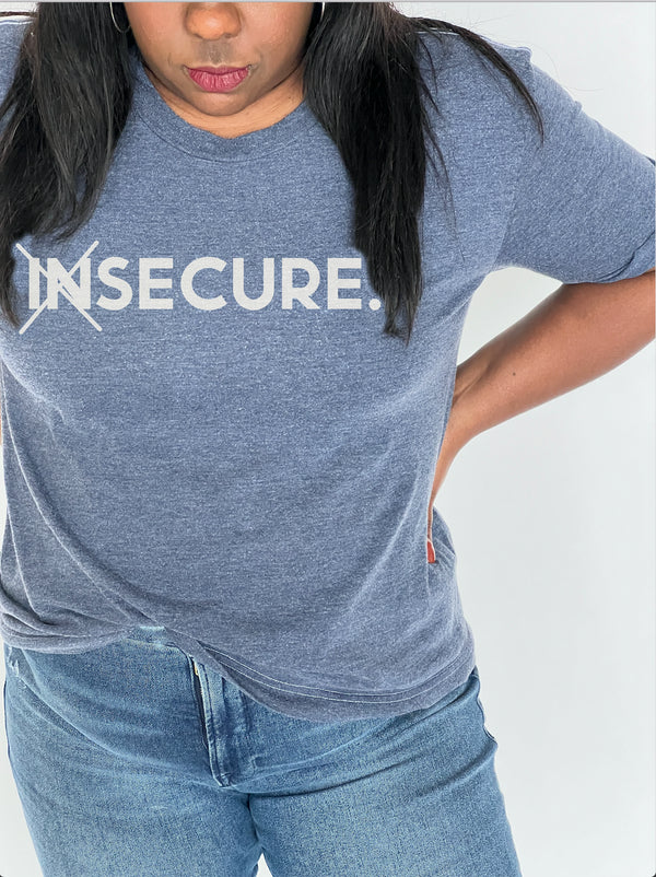 insecure, positive, affirmations, love, self love, respect, tee, t-shirt, women, clothing, issa rae, insecure, hbo, girls, gift, birthday, cute outfit, short sleeve